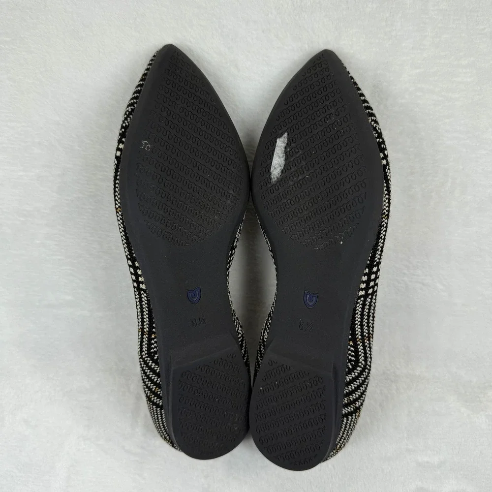 Rothy's The Point in Black Glen Plaid *RETIRED* Size‎ 8.5 RARE